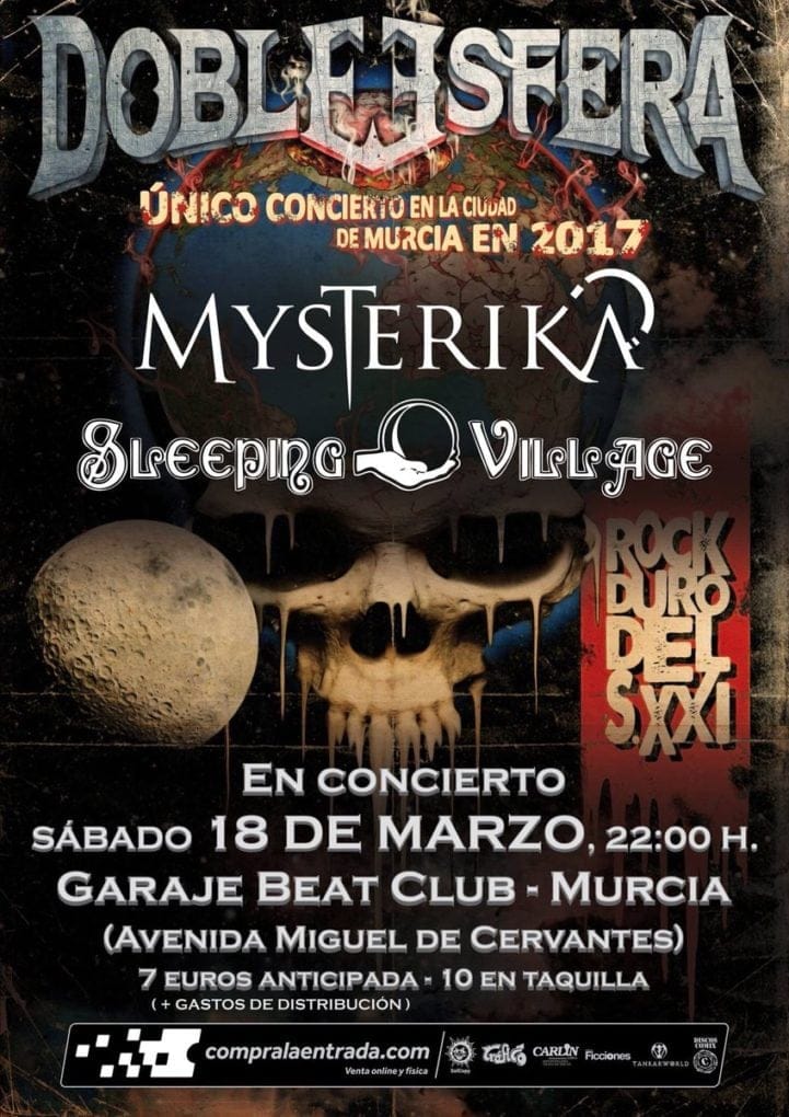 Cita importante en Murcia con Doble Esfera, Mysterika y Sleeping Village