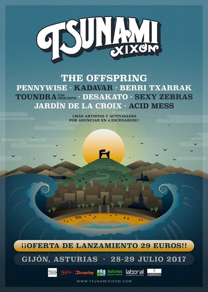 ¡Y más festivales! Primera edición del Tsunami Xixón con The Offspring, Pennywise, Kadavar y Berri Txarrak entre las primeras confirmaciones