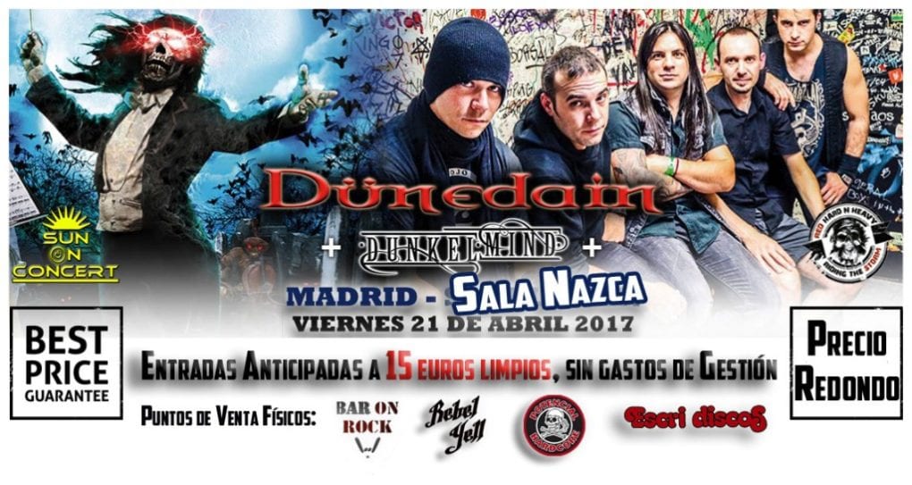 Cambios de sala en Madrid para los próximos conciertos de Timo Tolkki y Dünedain