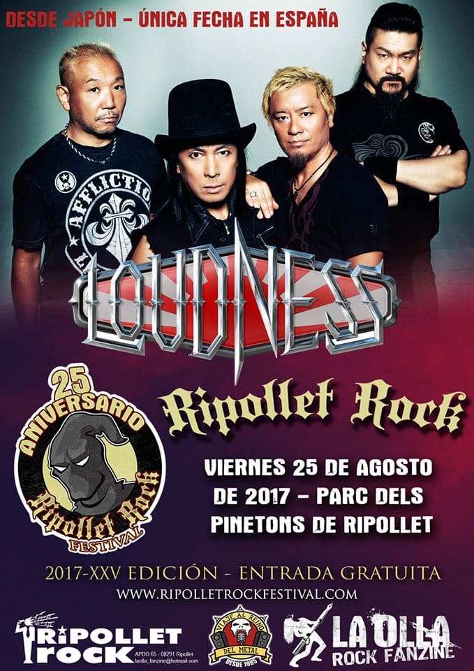 Loudness, cabezas de cartel del Ripollet Rock Festival 2017