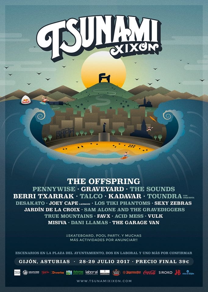 Tres nuevas bandas cierran el cartel del Tsunami Xixón 2017