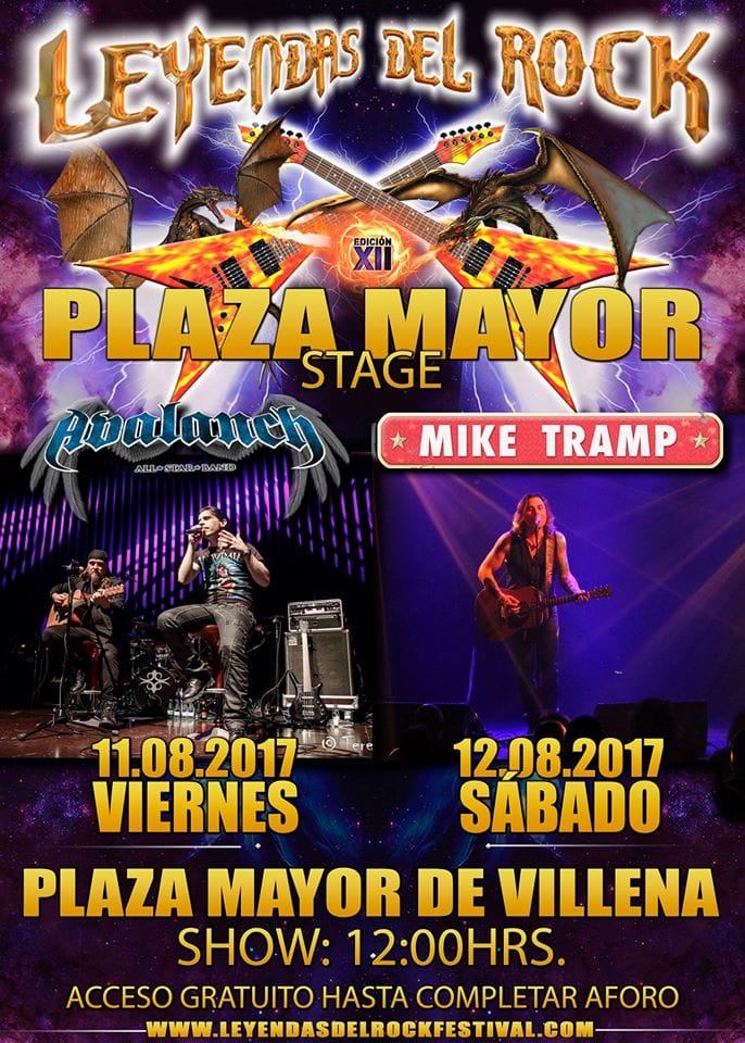 Leyendas del Rock: Avalanch y Mike Tramp en los acústicos de Plaza Mayor