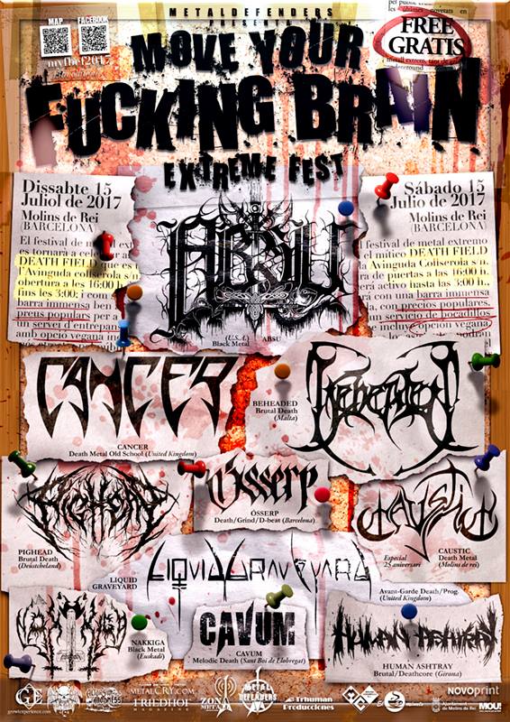 Cartel cerrado de la próxima edición del Move Your Fucking Brain Extreme Fest