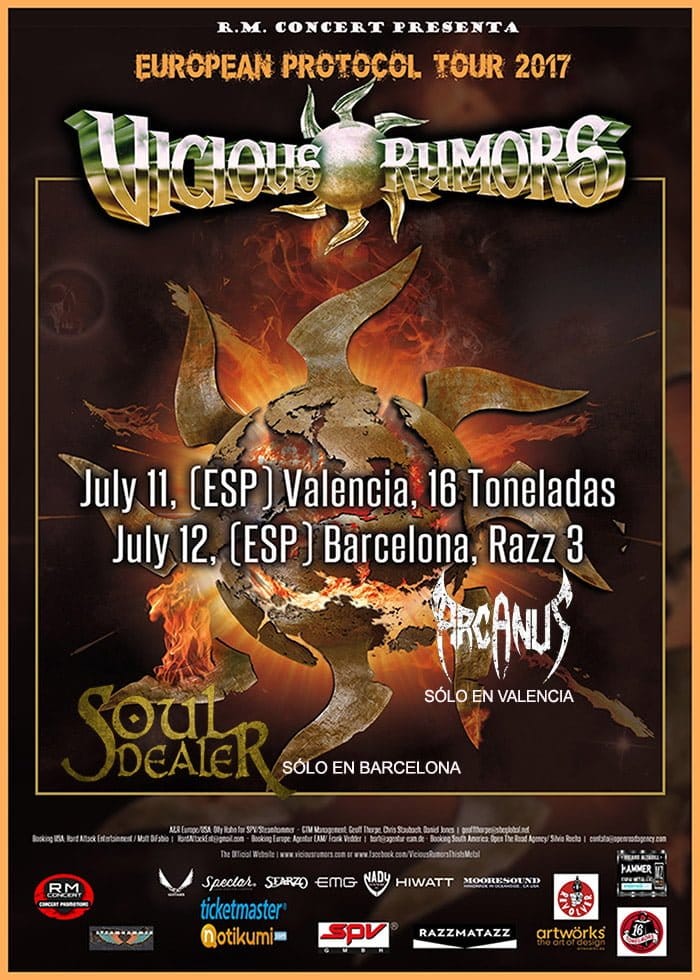 Vicious Rumors estarán de gira en España a comienzos de julio