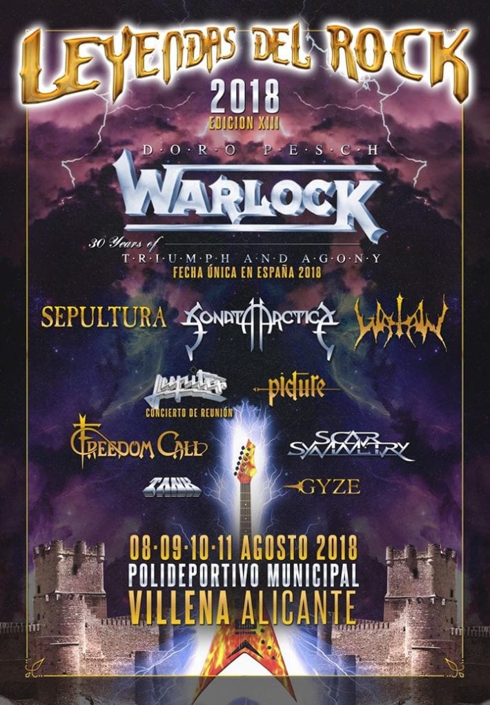 Primeras confirmaciones y fechas del Leyendas del Rock 2018