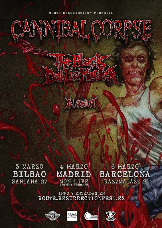 Cannibal Corpse vienen a por nosotros en Marzo