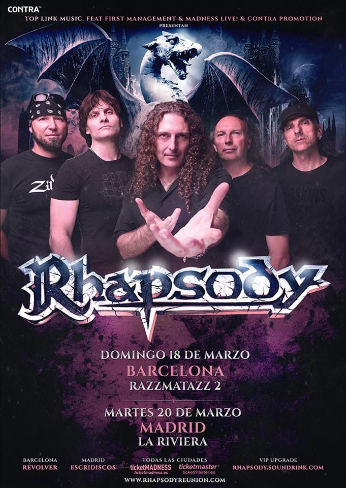 Rhapsody celebrarán su 20 aniversario y despedida sobre nuestros escenarios