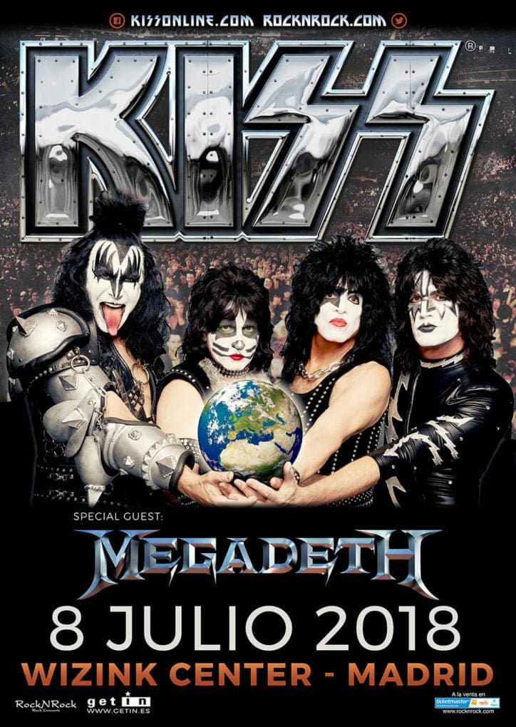 Kiss Madrid Megadeth 2018