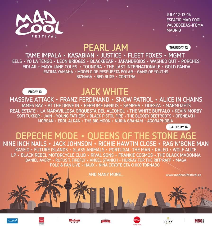 Más confirmaciones y un último cabeza de cartel para el Mad Cool Festival