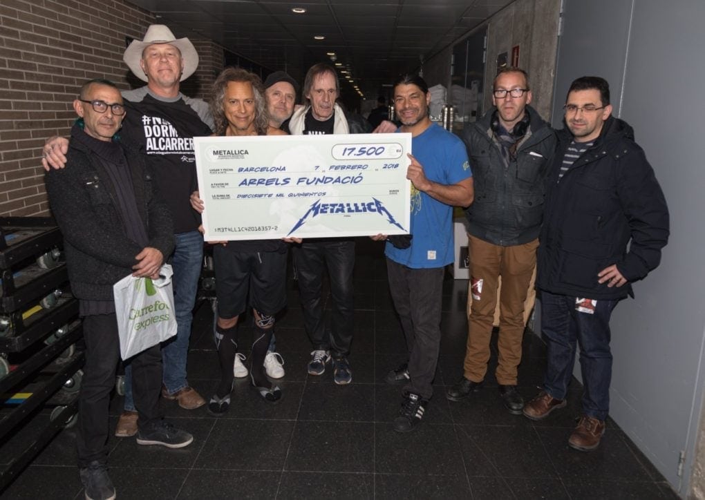 Metallica también hicieron una buena donación en Barcelona