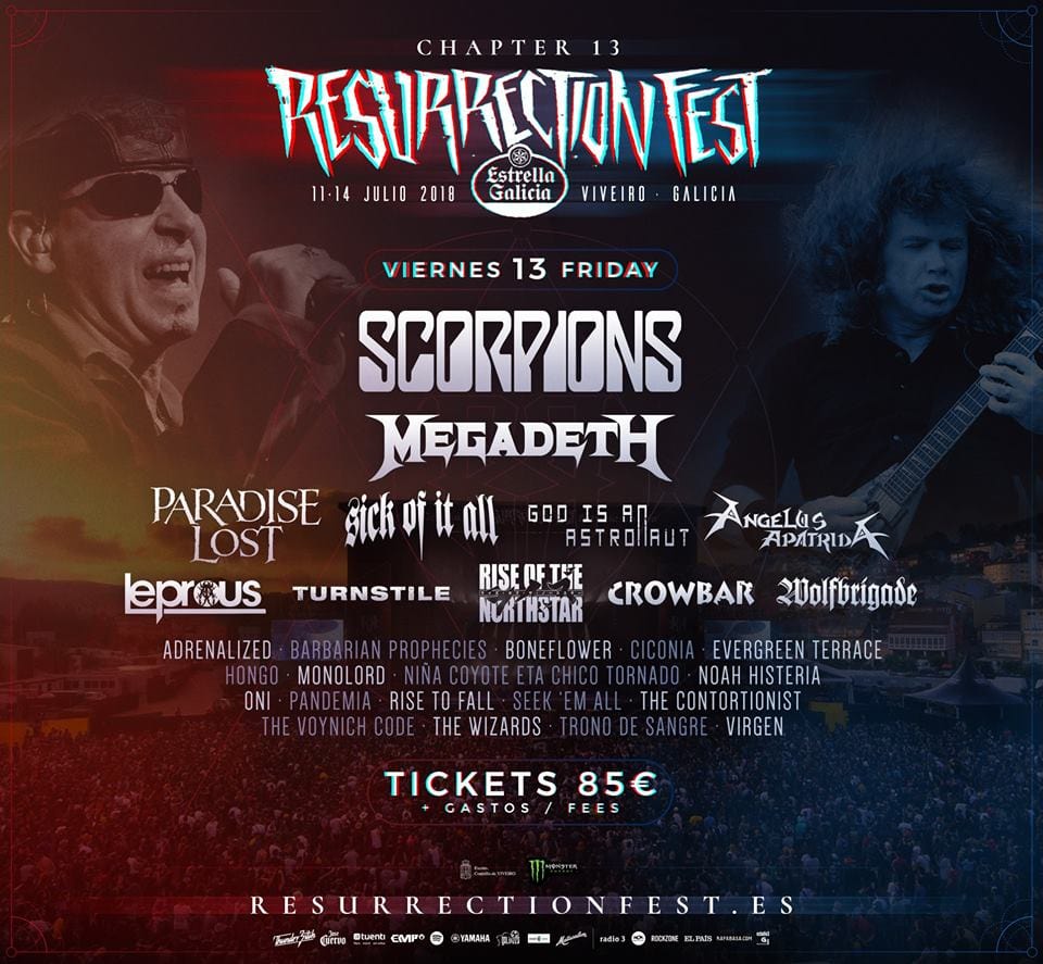 Resurrection Fest presentan el cartel de la jornada del viernes