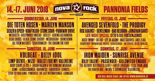 Cartel Nova Rock 2018