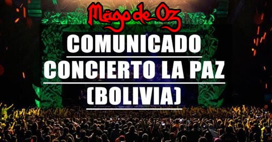 Comunicado Mago de Oz Bolivia La Paz