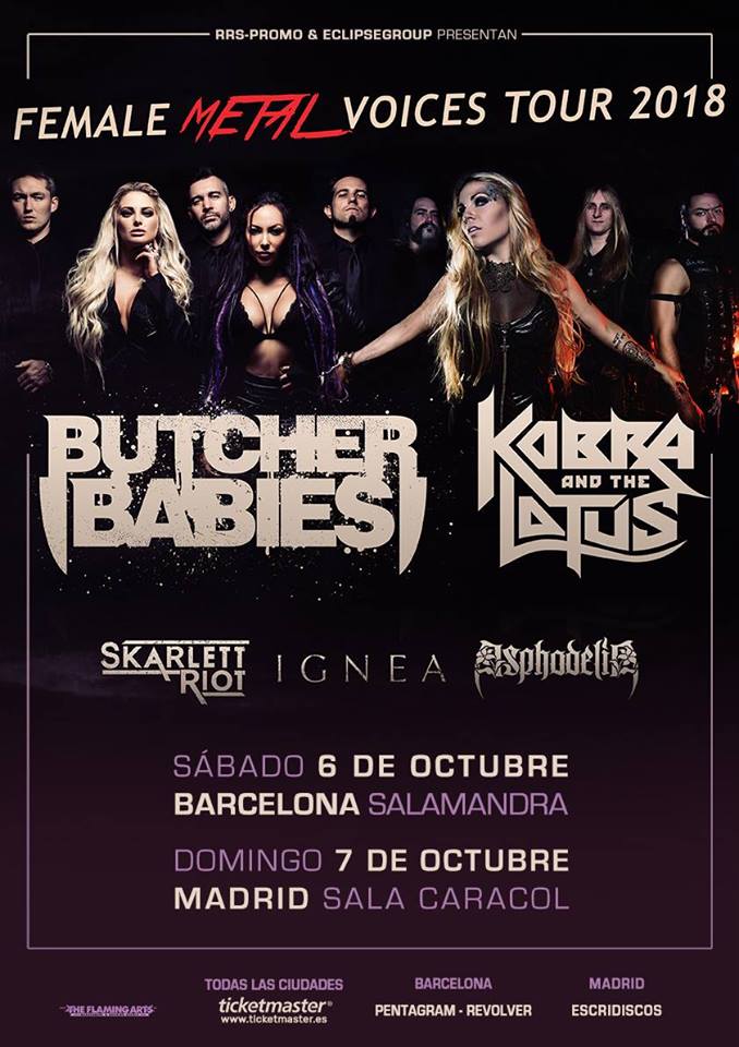 Butcher Babies Madrid Barcelona 2018