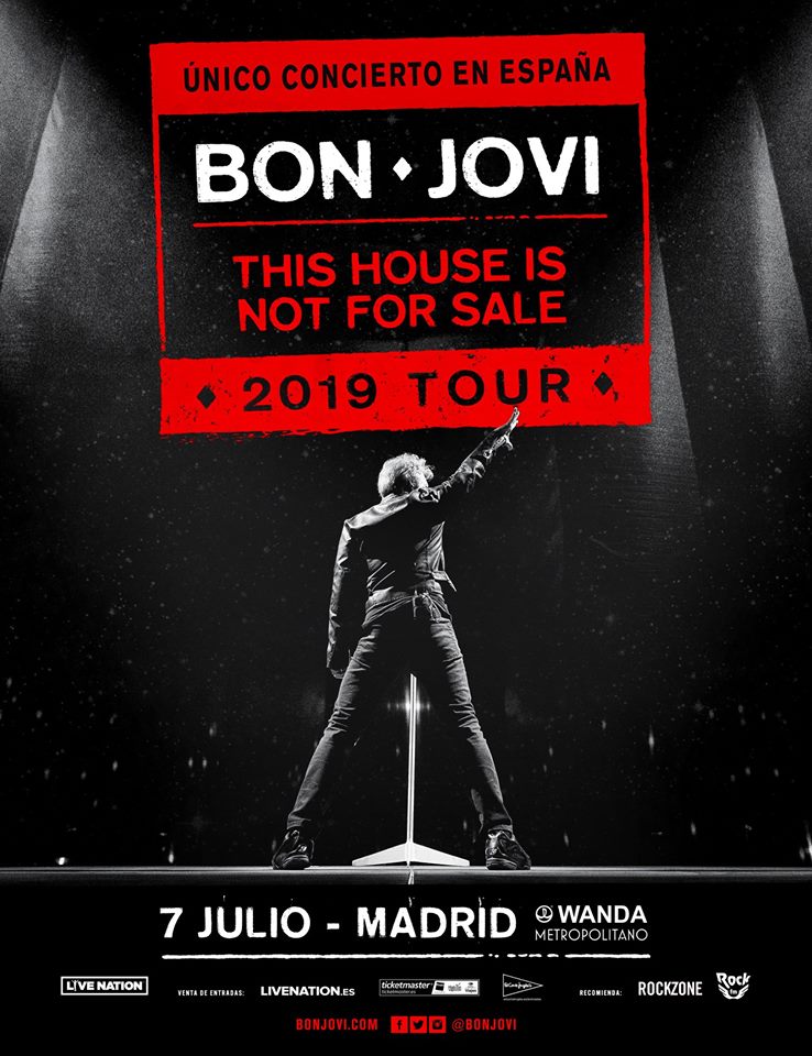 cartel Bon Jovi Madrid 2019