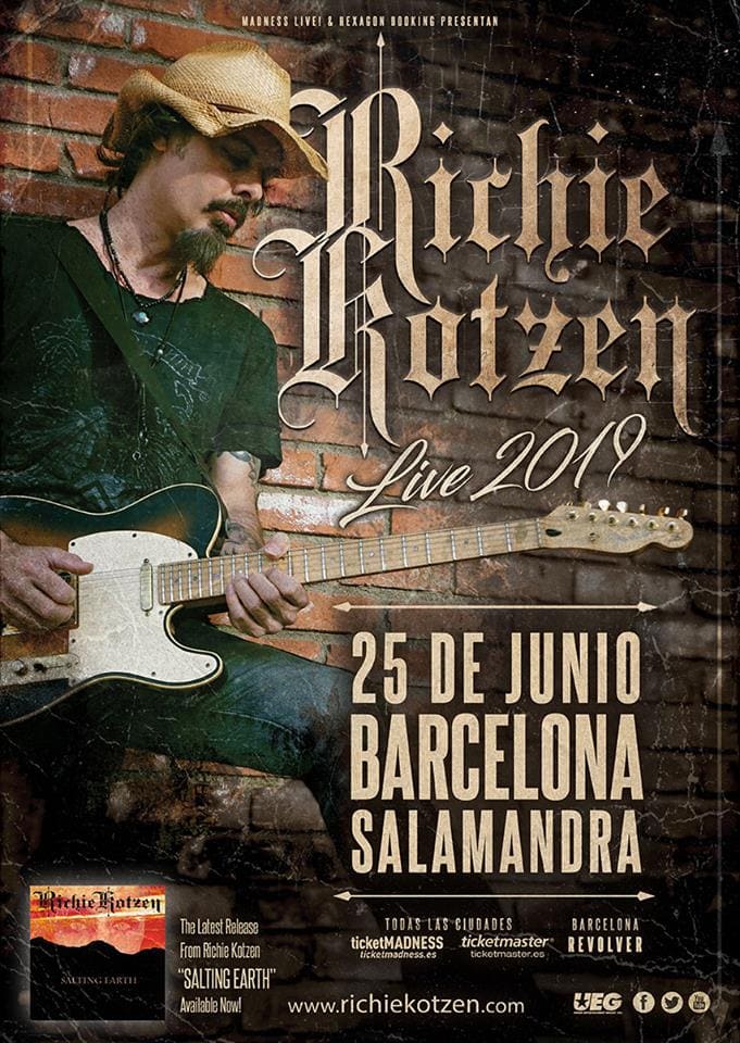 cartel Richie Kotzen Barcelona 2019