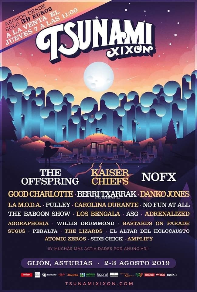 Cartel Tsunami Xixón 2019 febrero