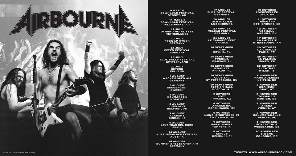 ¿Viene la gira de Airbourne?