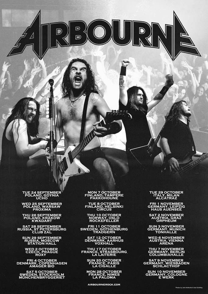 Gira Airbourne 2019 sin España