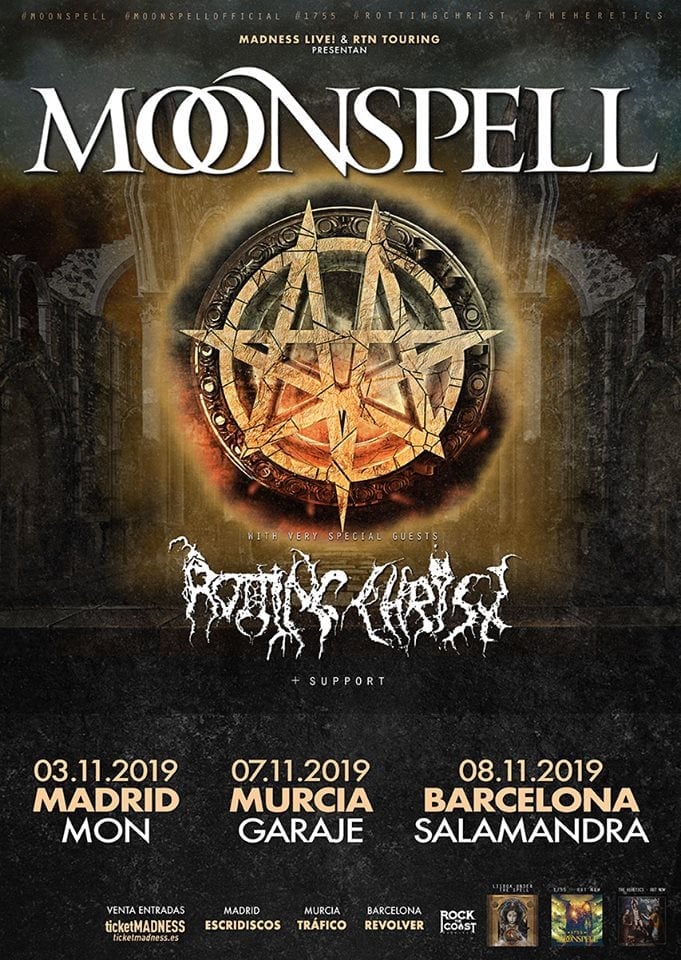 Moonspell Rotting Christ España 2019