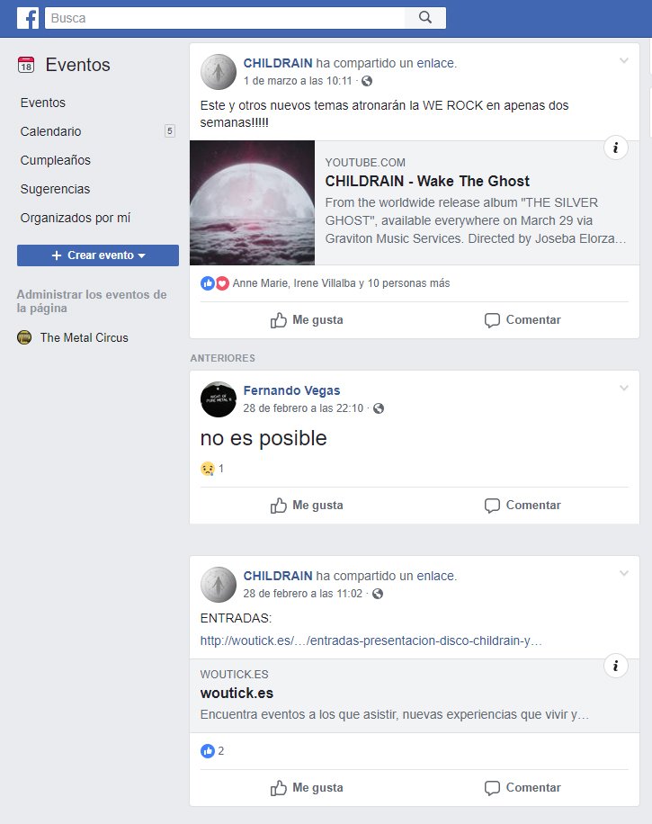 evento Facebook Childrain Thybreath Madrid We Rock