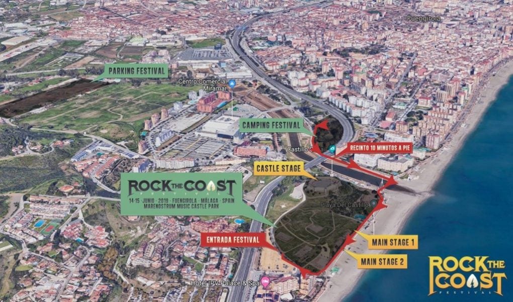 Mapa Rock The Coast 2019