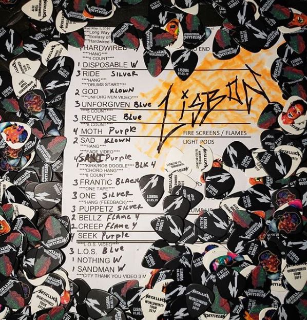 Setlist Metallica Lisboa 2019