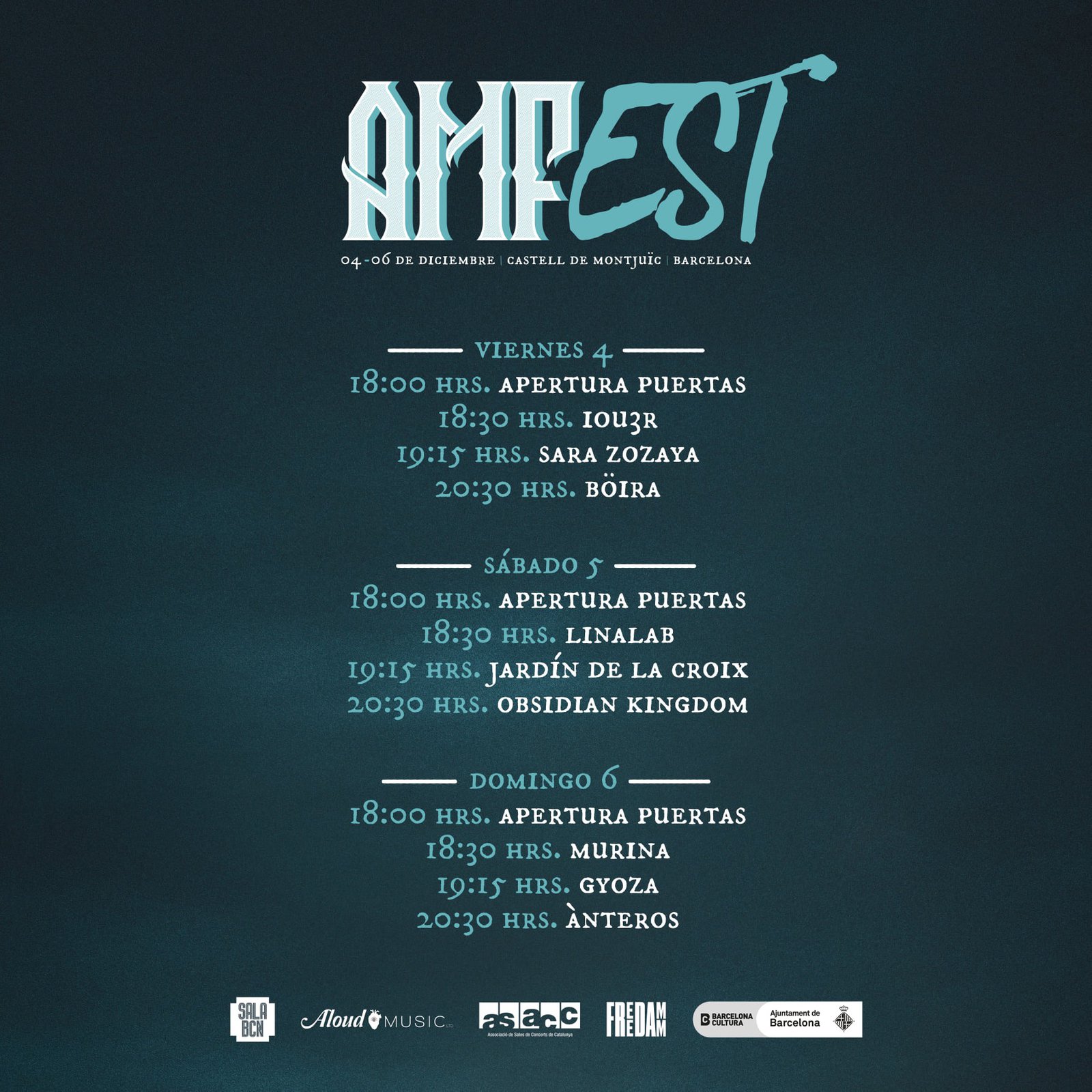 Horarios AMFest 2020