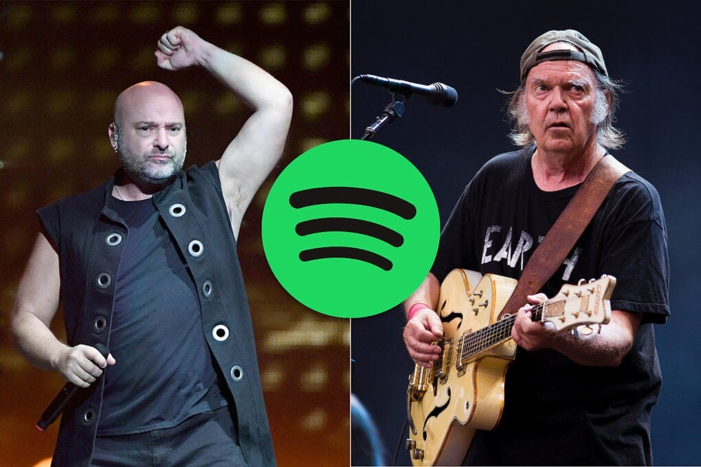 David Draiman (Disturbed) felicita a Spotify por eliminar a Neil Young