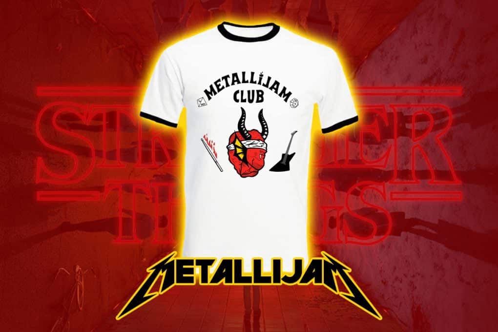 La nueva camiseta de moda inspirada en Metallica y Stranger Things