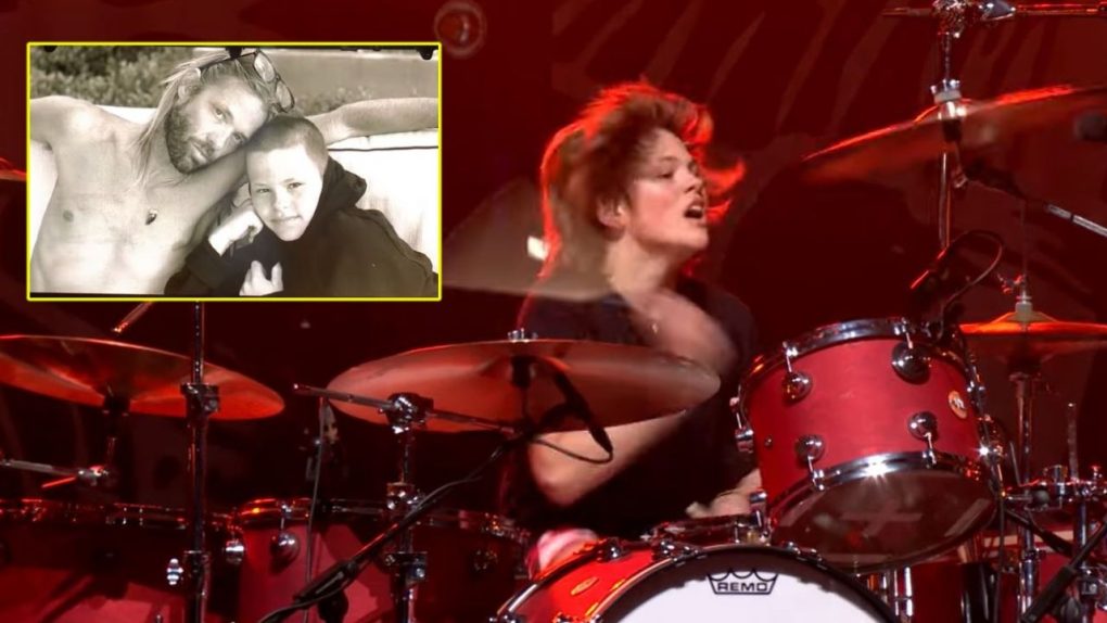 El emotivo homenaje del hijo de Taylor Hawkins tocando "My Hero"