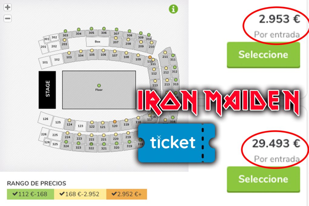 Más de 29.000€ en la reventa de Iron Maiden por una entrada (que no os timen)