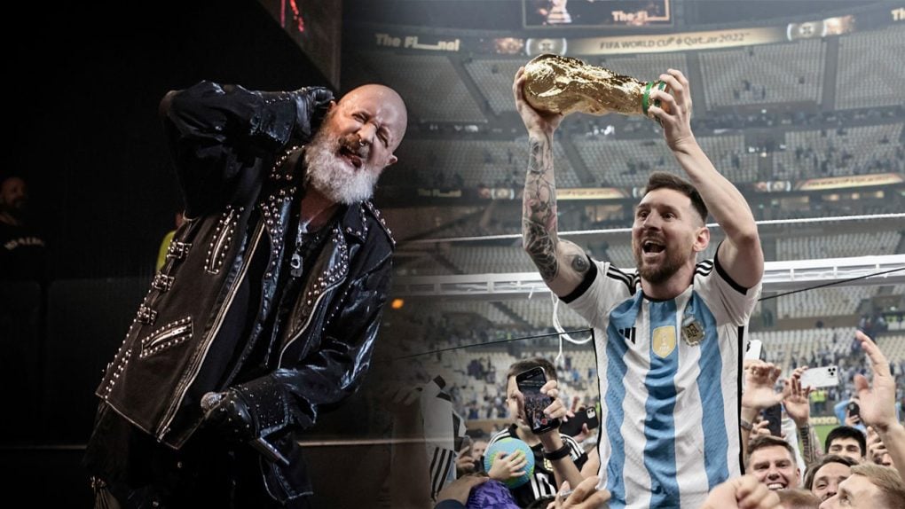 El apoyo de Judas Priest a Messi y Argentina antes de ganar el Mundial en directo