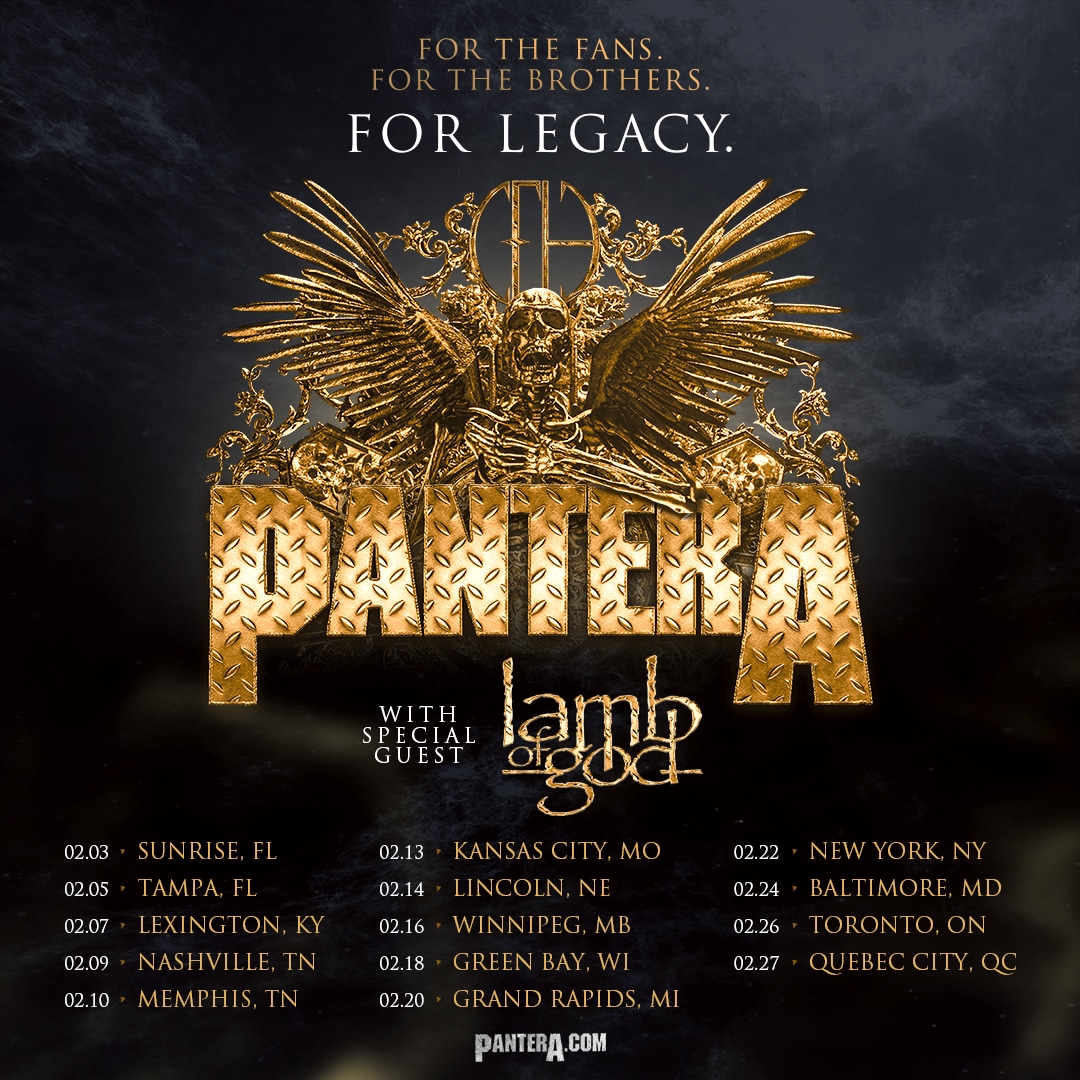 Pantera con Lamb of God de gira en 2024